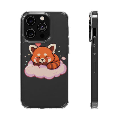 Cute Red Panda Phone Case, Dreamy Kawaii Cloud Art