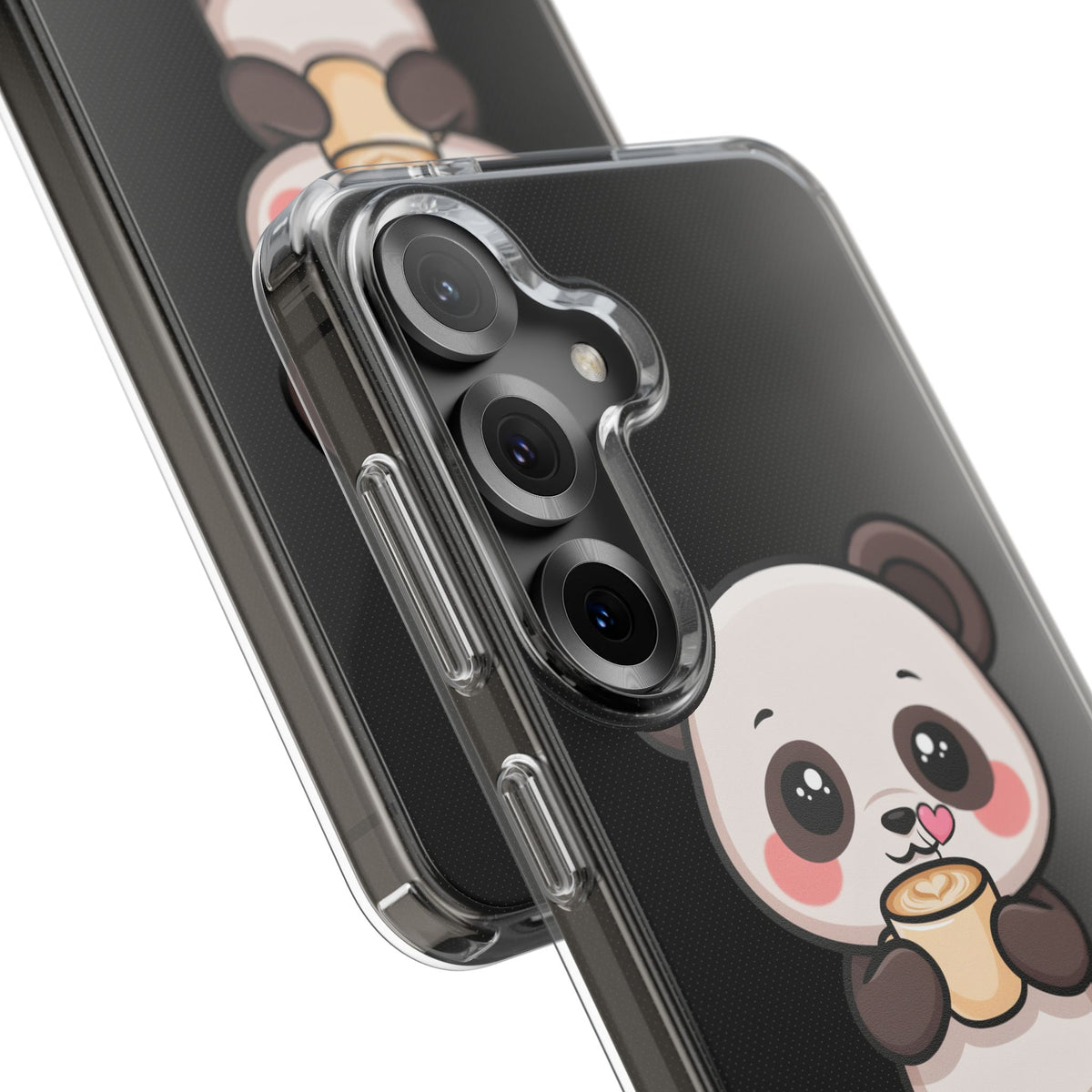 Kawaii Panda Latte Clear Impact-Resistant Case