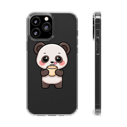 Kawaii Panda Latte Clear Impact-Resistant Case
