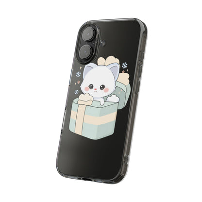 Kawaii Arctic Fox Clear Impact-Resistant Phone Case