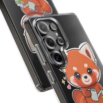 Red Panda Phone Case, Cute Plant Lover Gift