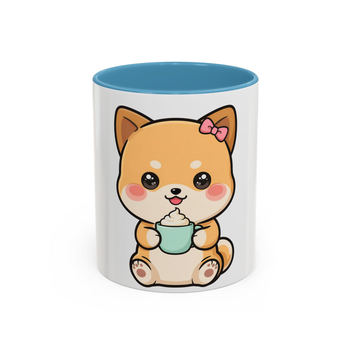 Kawaii Shiba Inu Coffee Mug, Cute Latte Lover Gift