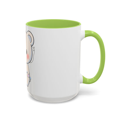 Kawaii Polar Bear Mug, Festive Holiday Gift