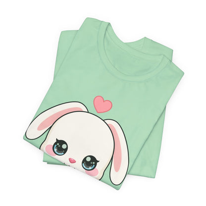 Cozy Bunny T-Shirt, Kawaii Blanket Bunny Tee
