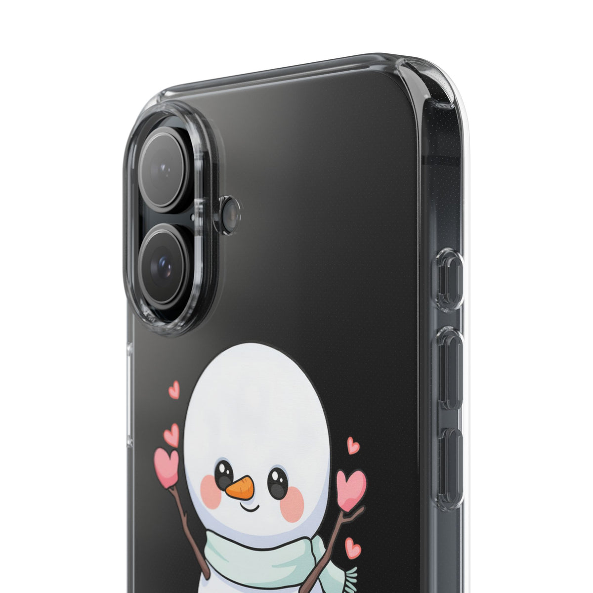 Kawaii Snowman Phone Case, Cute Winter Cheer