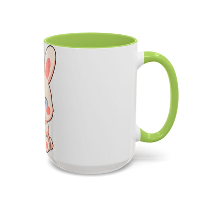 Kawaii Bunny Coffee Mug, Cute Latte Lover Accent Mug