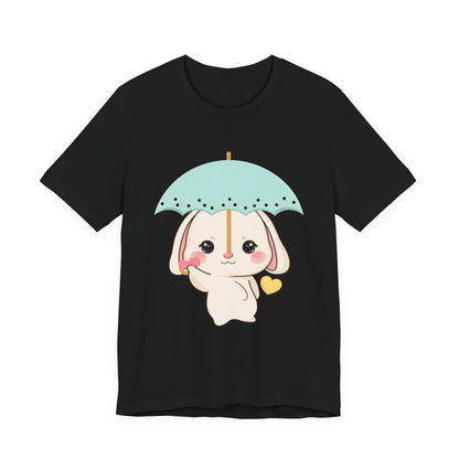 Kawaii Bunny T-Shirt, Cute Umbrella Rabbit Tee