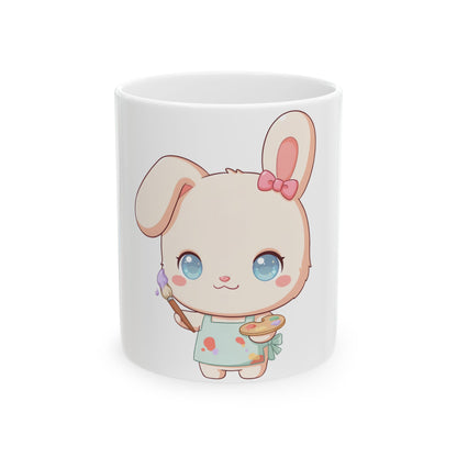Kawaii Bunny Mug for Artists and Cute Art Lovers