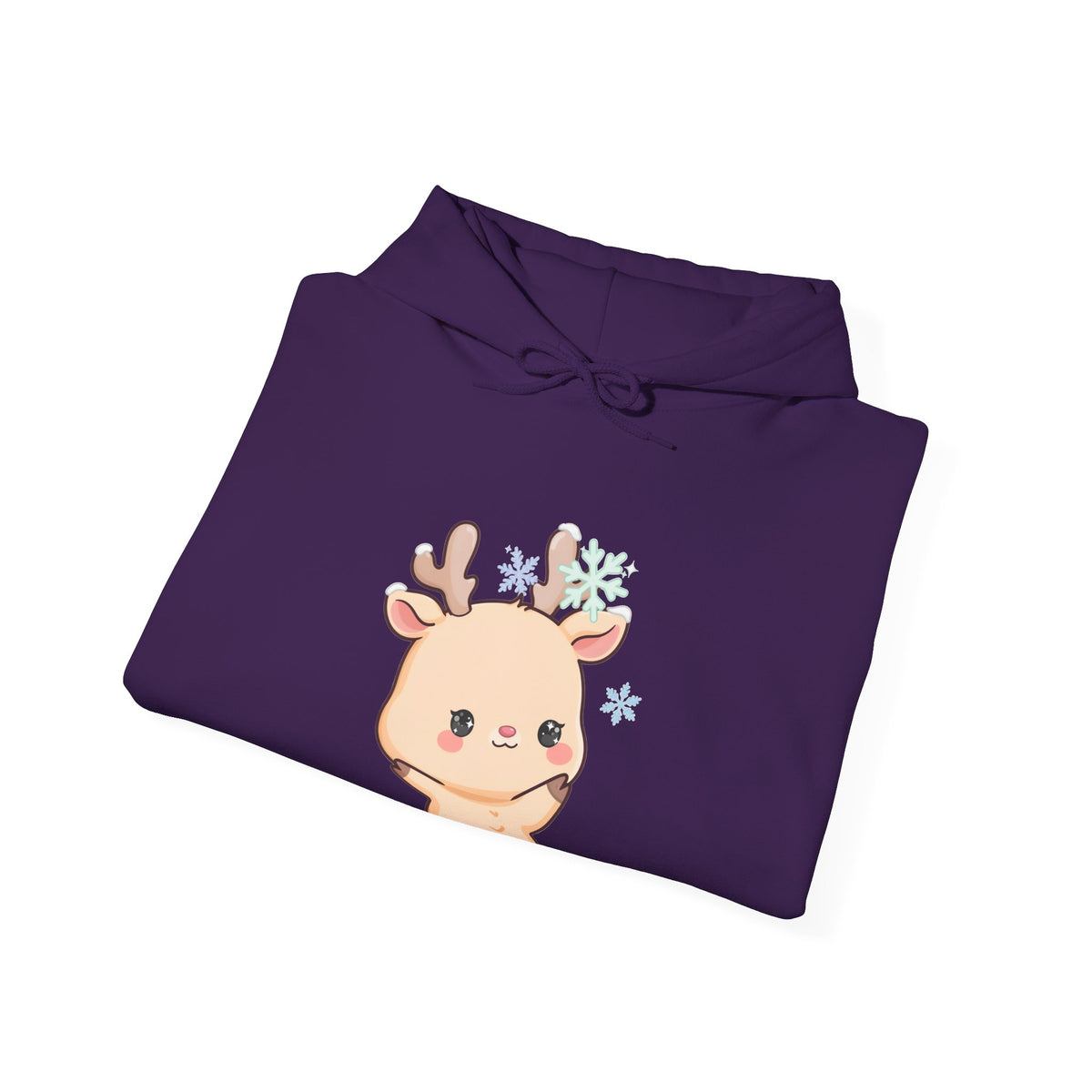 Kawaii Reindeer Hoodie, Cute Christmas Gift Sweatshirt