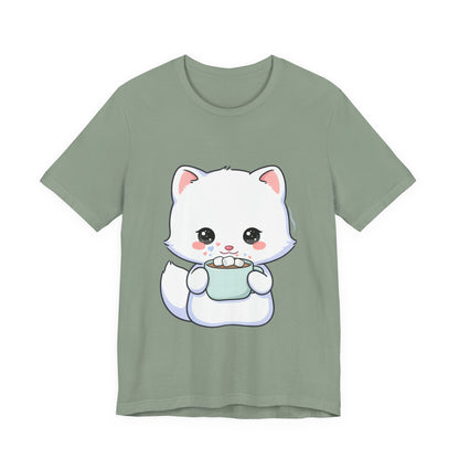 Kawaii Arctic Fox T-Shirt for Cozy Winter Gift Giving