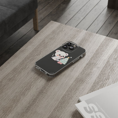 Christmas Polar Bear Phone Case, Kawaii Holiday Accessory