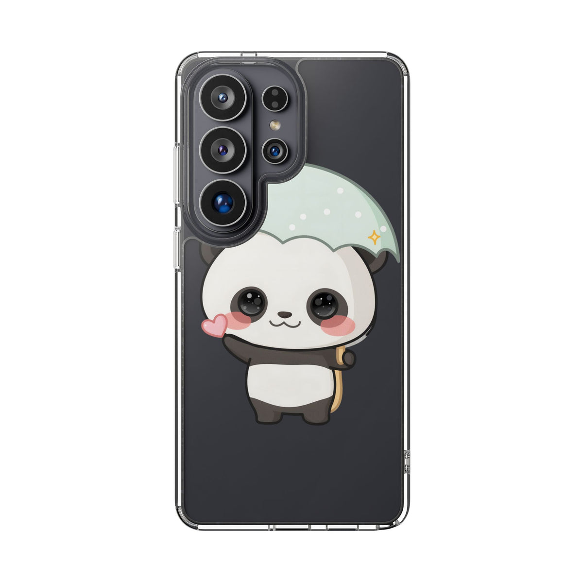 Kawaii Panda Clear Impact-Resistant Phone Case