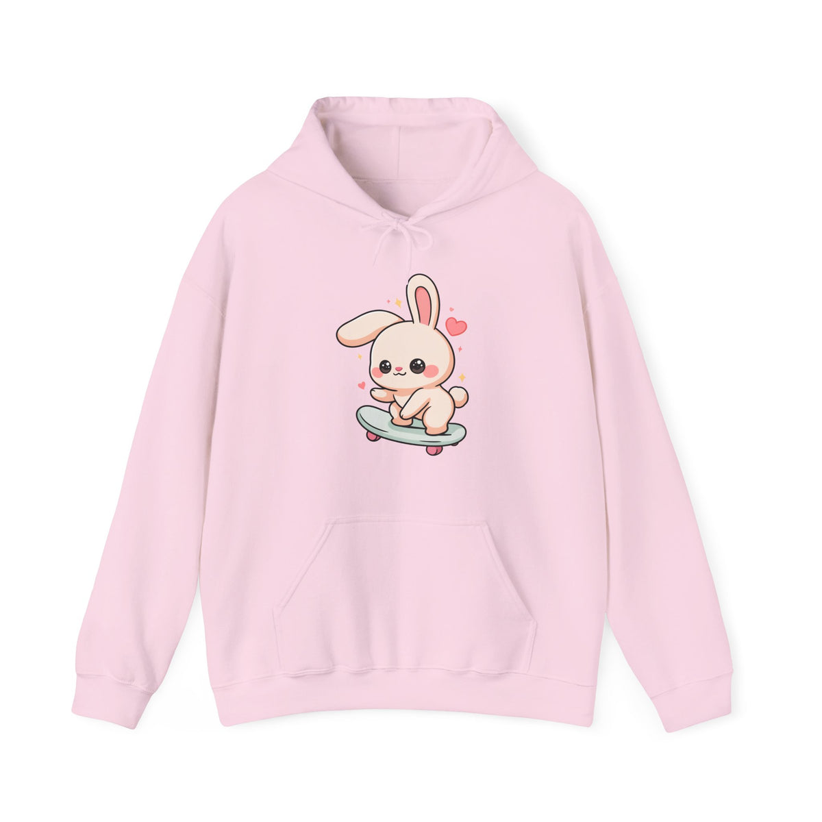 Kawaii Bunny Skateboard Hoodie, Cute Skater Gift