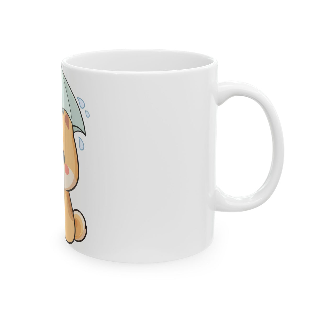Kawaii Shiba Inu Mug, Cute Rainy Day Dog Gift