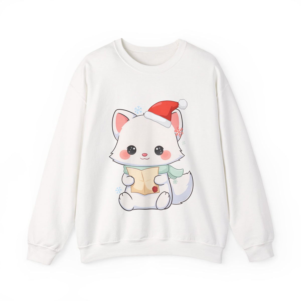 Christmas Arctic Fox Sweatshirt for Kawaii Holiday Fans