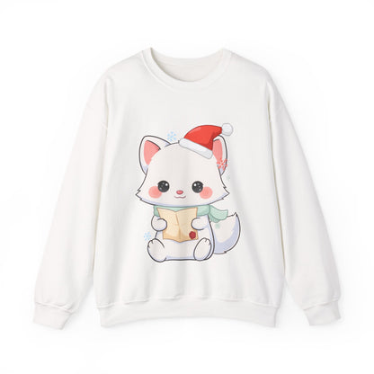 Christmas Arctic Fox Sweatshirt for Kawaii Holiday Fans