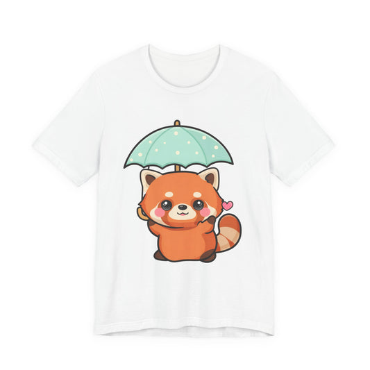 Kawaii Red Panda Tee – Cute Umbrella Animal Shirt