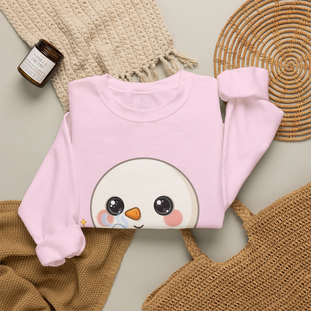Kawaii Snowman Sweatshirt for Cozy Winter Days