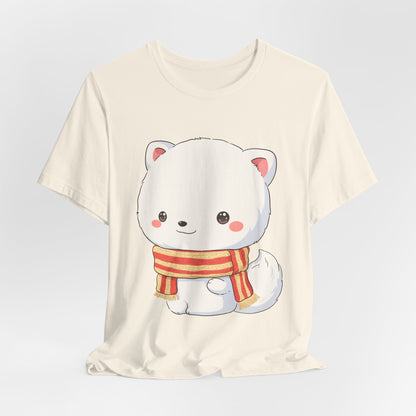 Kawaii Arctic Fox Christmas Tee for Cute Holiday Fans