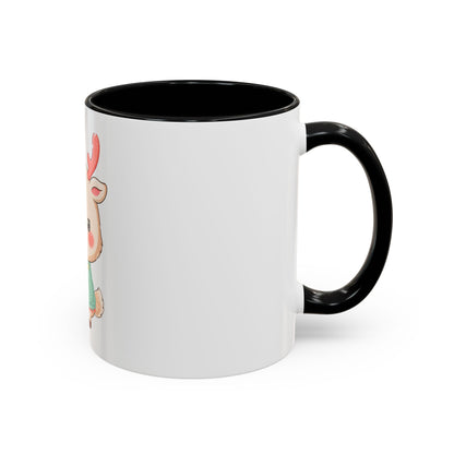 Kawaii Reindeer Christmas Mug – Cute Holiday Accent Coffee Mug