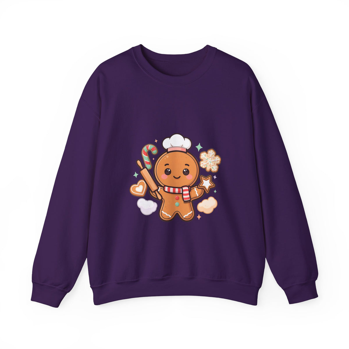 Kawaii Gingerbread Sweatshirt for Christmas Baking Fans