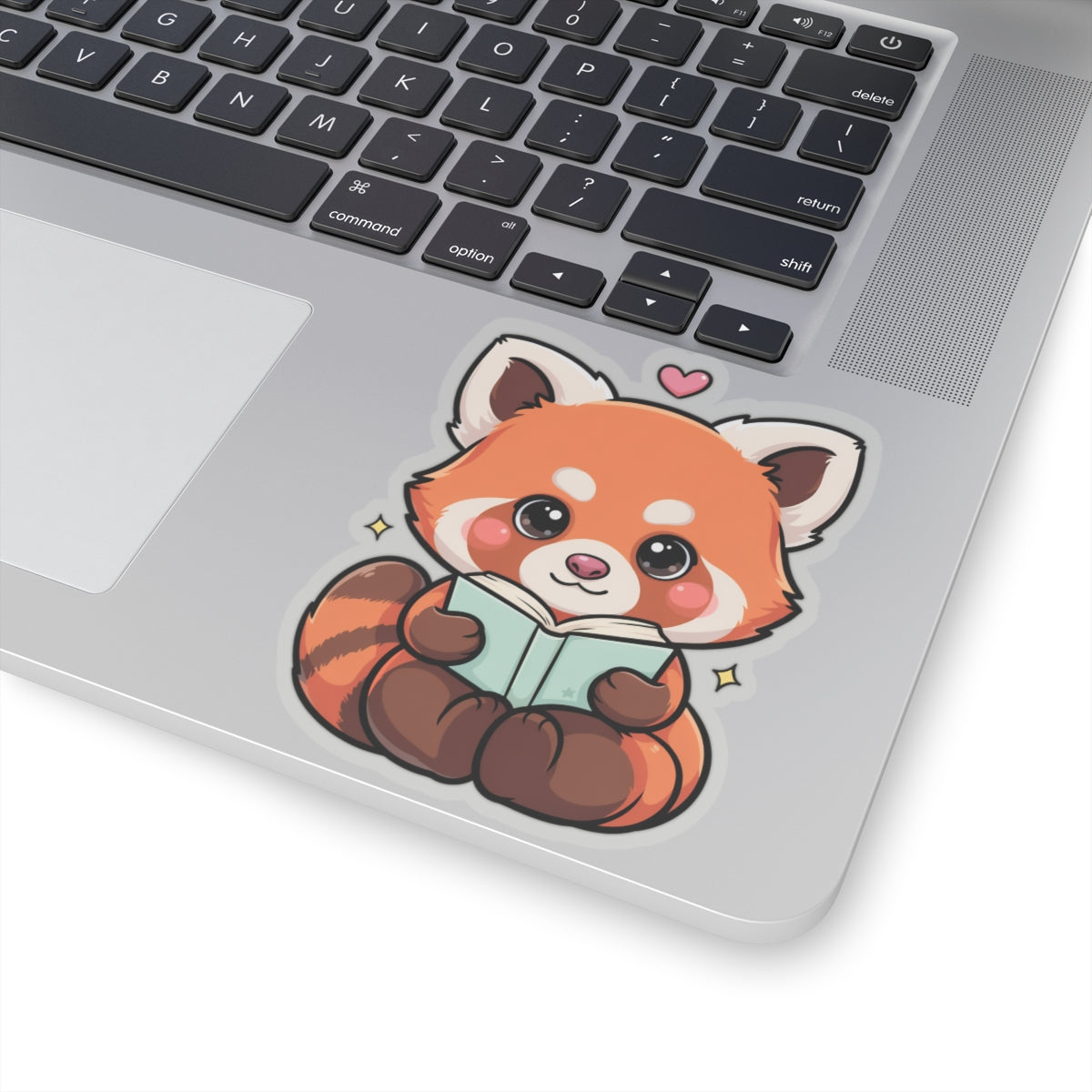 Reading Red Panda Kiss-Cut Sticker for Book Lovers