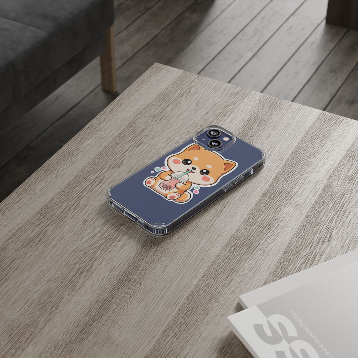 Kawaii Shiba Inu Phone Case for Bubble Tea Lovers