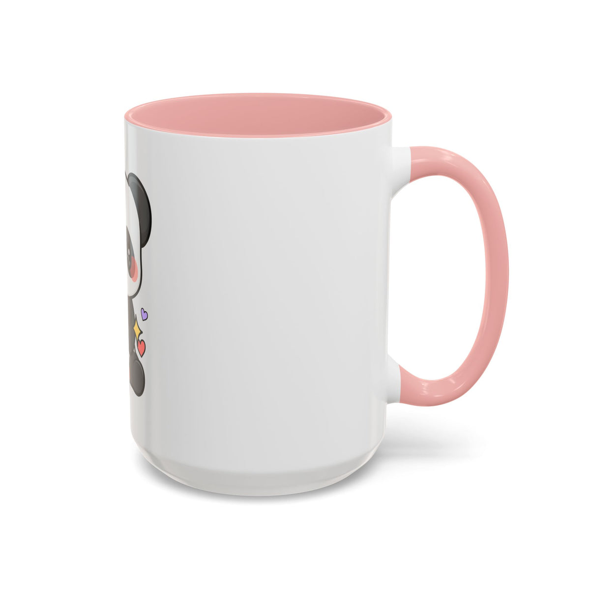Kawaii Panda Accent Coffee Mug, Cute Plant Lover Gift