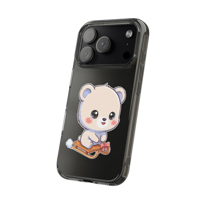 Kawaii Polar Bear Phone Case, Cute Winter Gift