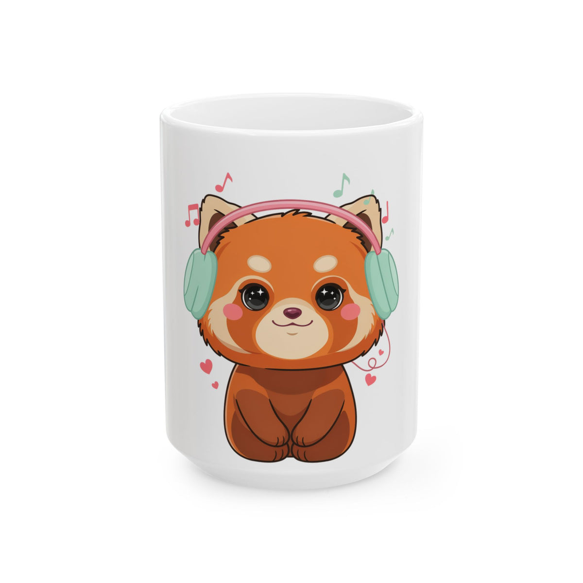 Kawaii Red Panda Mug for Music Lovers