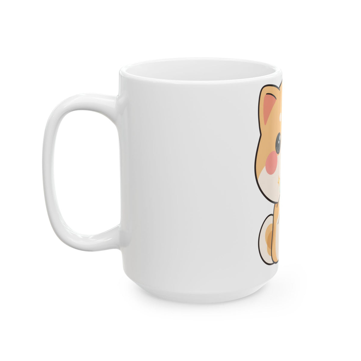 Kawaii Shiba Inu Mug – Cute Ice Cream Dog Ceramic Cup