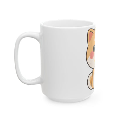 Kawaii Shiba Inu Mug – Cute Ice Cream Dog Ceramic Cup