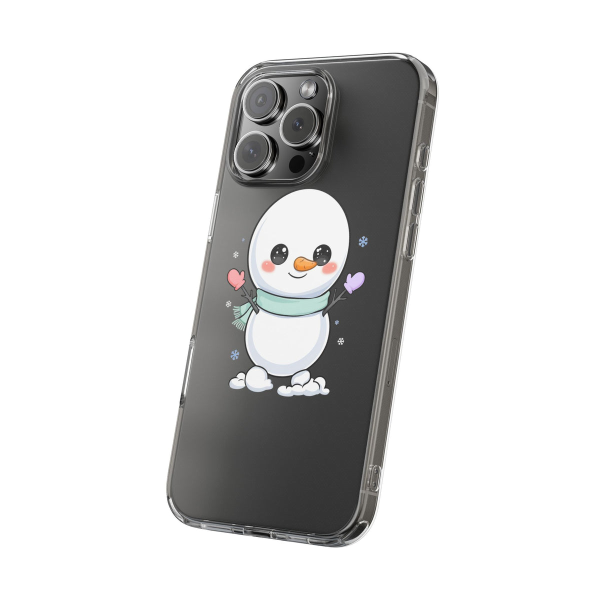 Kawaii Snowman Clear Impact-Resistant Case