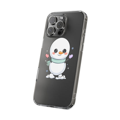 Kawaii Snowman Clear Impact-Resistant Case