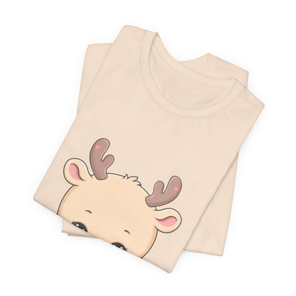 Kawaii Reindeer T-Shirt for Cozy Cocoa Season