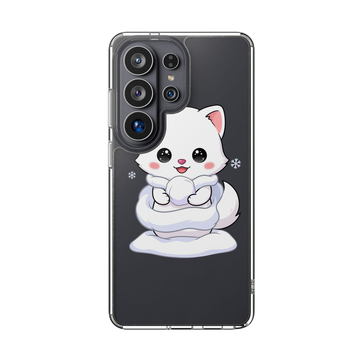 Kawaii Arctic Fox Phone Case, Cute Snow Day Gift