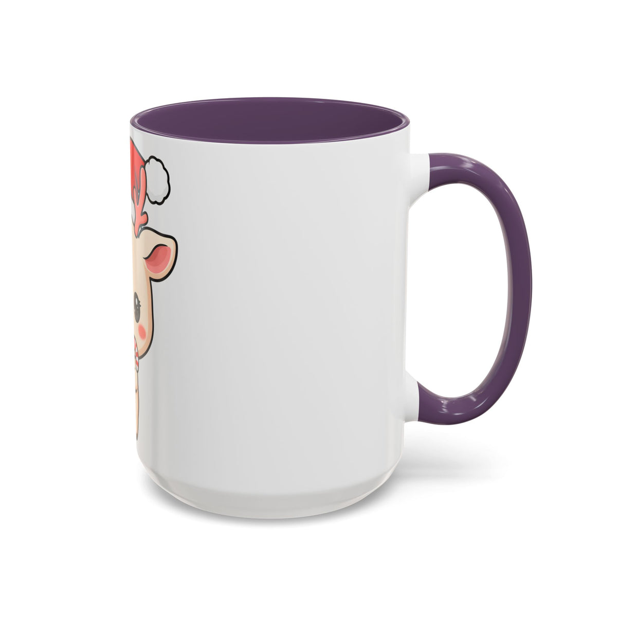 Kawaii Reindeer Christmas Accent Coffee Mug