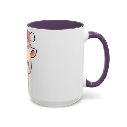 Kawaii Reindeer Christmas Accent Coffee Mug