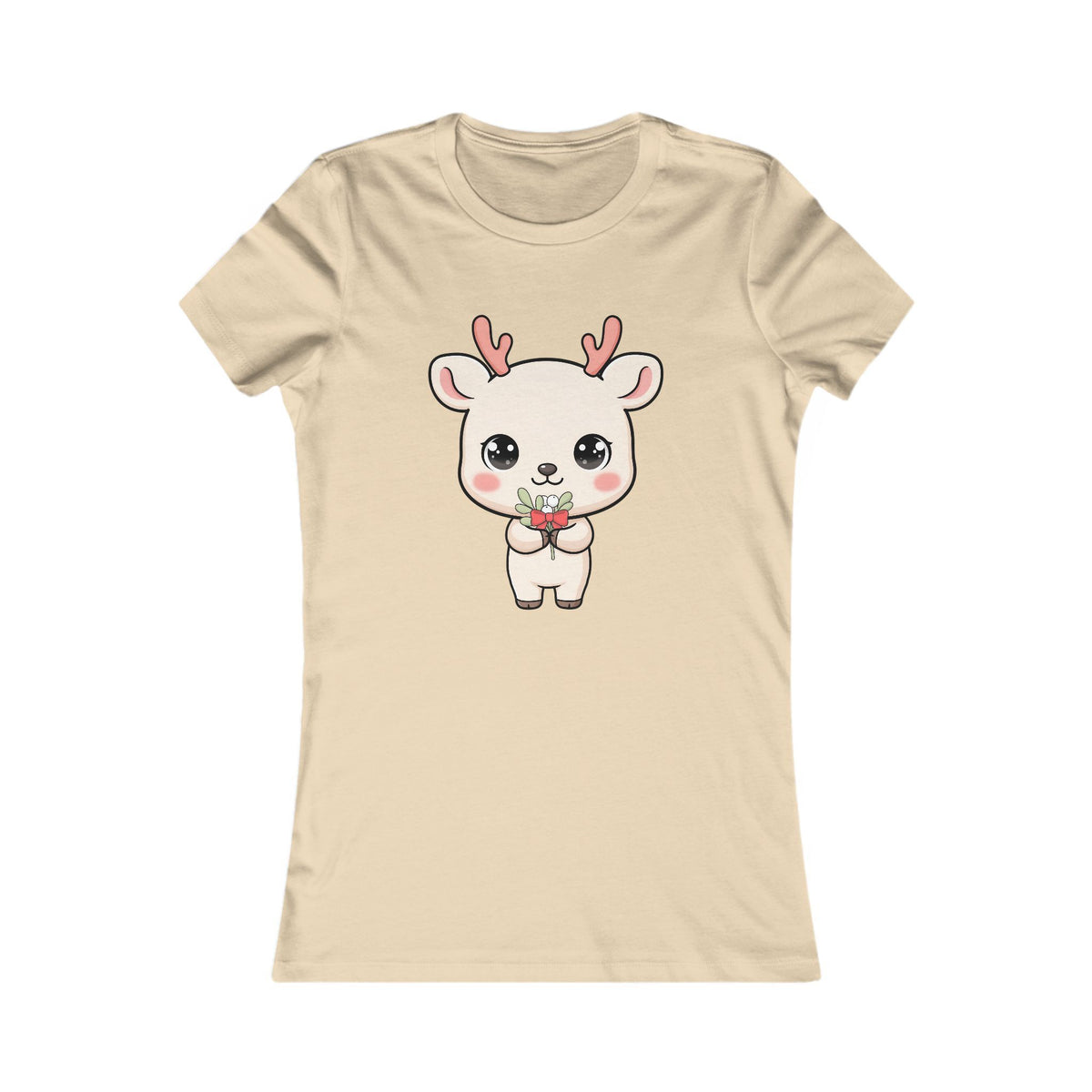 Kawaii Reindeer T-Shirt for Mistletoe-Loving Holiday Fans