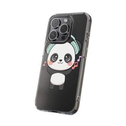 Kawaii Panda Phone Case with Headphones