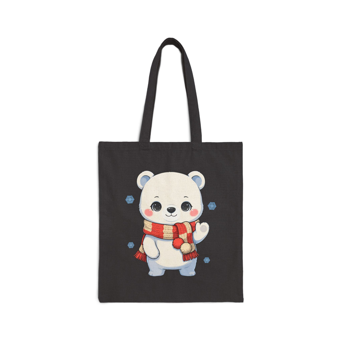 Kawaii Polar Bear Tote Bag for Cozy Christmas Cheer