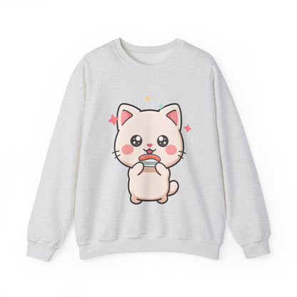 Kawaii Cat Sushi Sweatshirt for Cute Cat Lovers