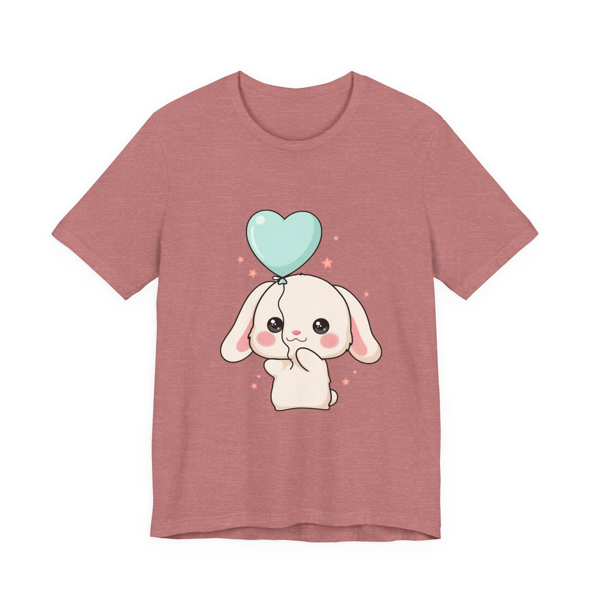 Kawaii Bunny T-Shirt with Balloon – Cute Chibi Rabbit Tee