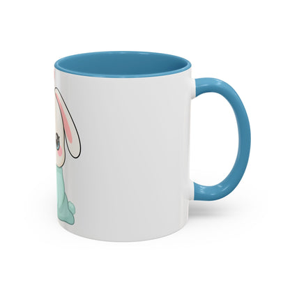 Kawaii Bunny Accent Coffee Mug for Cozy Moments