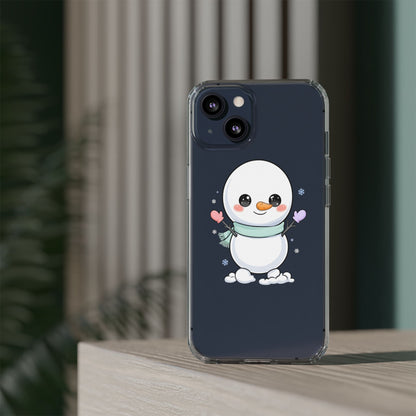 Kawaii Snowman Clear Impact-Resistant Case