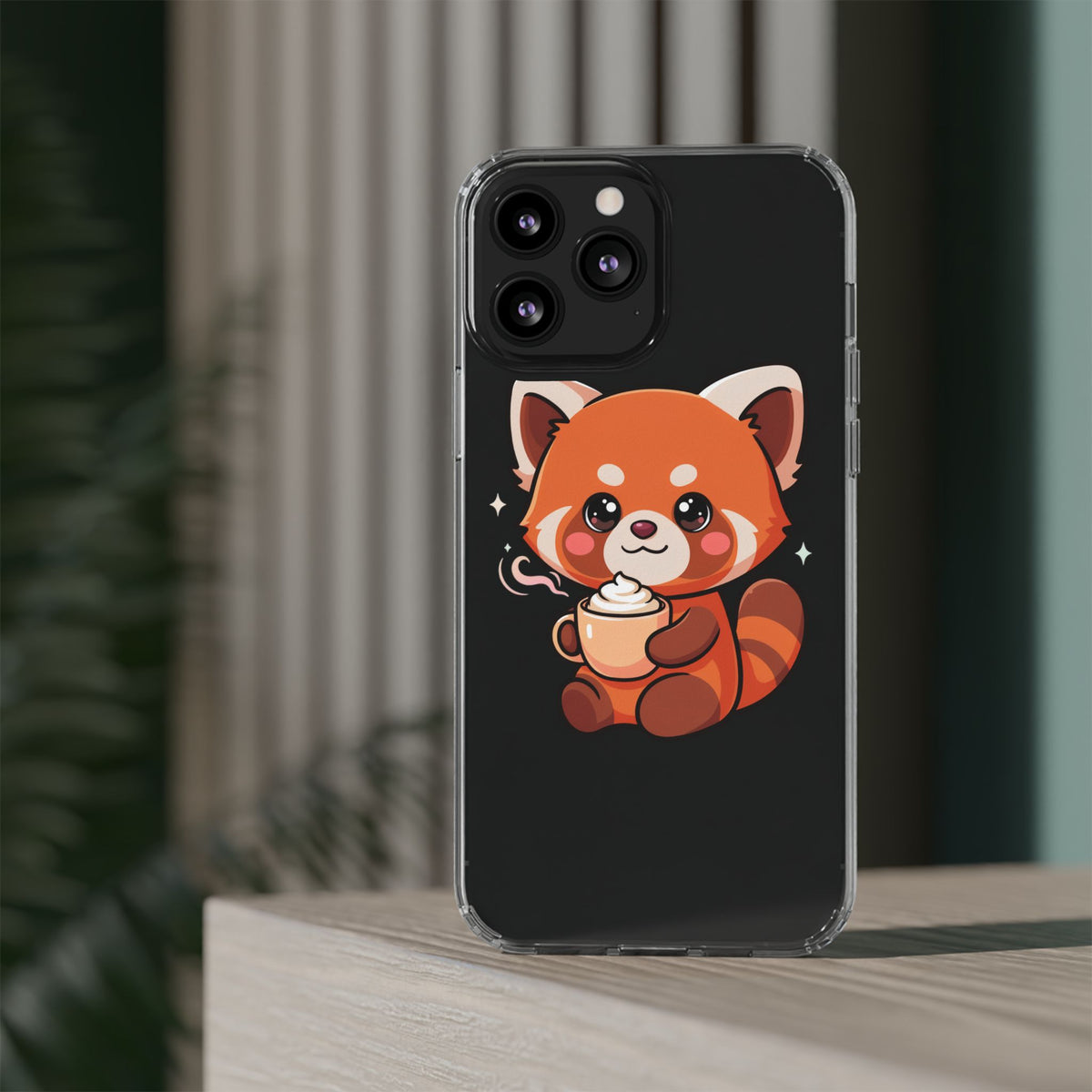Kawaii Red Panda Phone Case with Latte