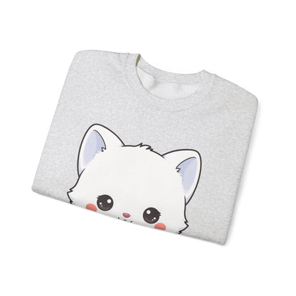 Christmas Cookie Fox Sweatshirt, Kawaii Arctic Fox Crewneck