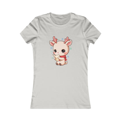 Kawaii Reindeer Christmas Women's Tee for Letter-Writing