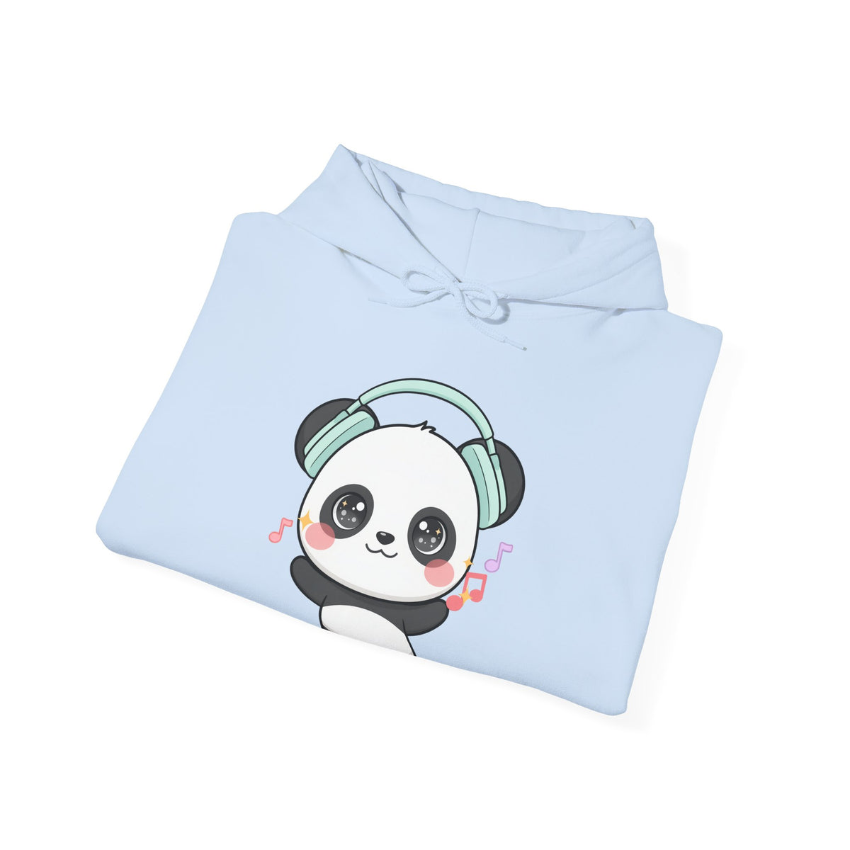 Kawaii Panda Hoodie, Cute Music Lover Sweatshirt