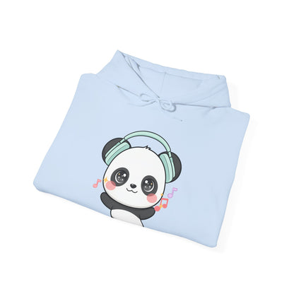 Kawaii Panda Hoodie, Cute Music Lover Sweatshirt